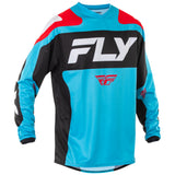 Fly Racing 2025 F-16 Jersey Cyan Black White