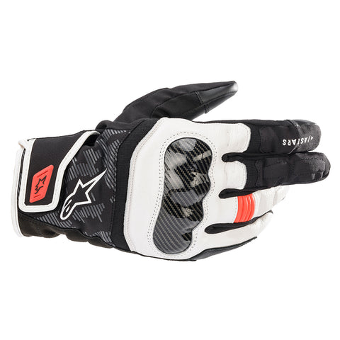 Alpinestars SMX Z Drystar Gloves Black White & Red Fluo