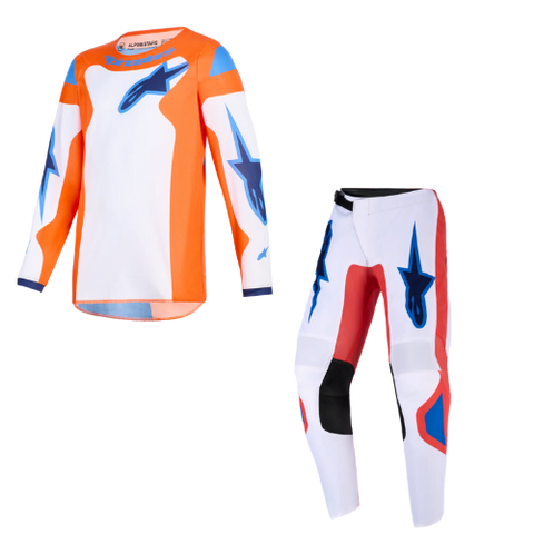 2026 Alpinestars Fluid Grid Kids Kit Combo - Orange Ucla Blue