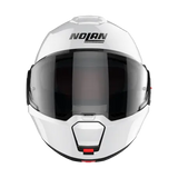 Nolan N120-1 Classic N-COM Metal White Motorcycle Helmet