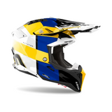 Airoh Aviator 3 Monarch Blue Yellow Gloss MX Helmet