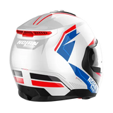 Nolan N100-6 Surveyor N-COM Metal White Blue Red Motorcycle Helmet