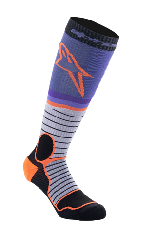 Alpinestars MX Pro Sock V2 - Black Gray Purple