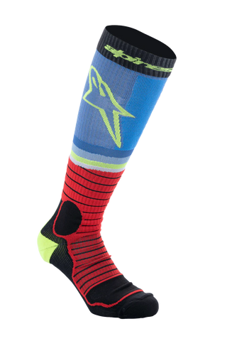 Alpinestars MX Pro Sock V2 - Black Red Light Blue