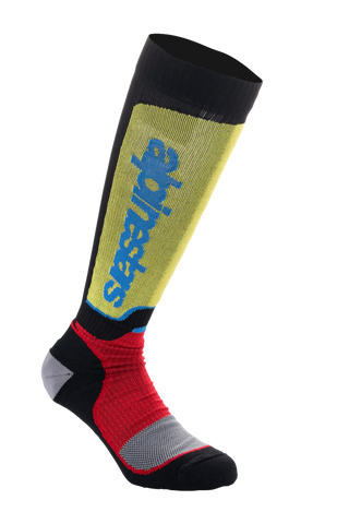 Alpinestars MX Plus Socks - Black Red Light Blue