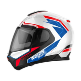 Nolan N100-6 Surveyor N-COM Metal White Blue Red Motorcycle Helmet