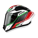 Nolan X-804 RS Maven Motorcycle Helmet Carbon White Red Green