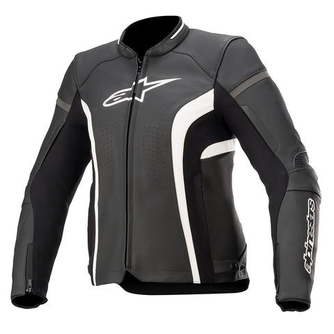 Alpinestars Stella Kira V2 Leather Jkt Black/White