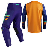 2027 Leatt 3.5 Moto Kids Kit Combo Stripes Orange