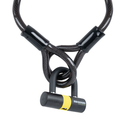 Oxford Loop Lock15 Cable Lock+Mini Shackle 15mm x 2.0m