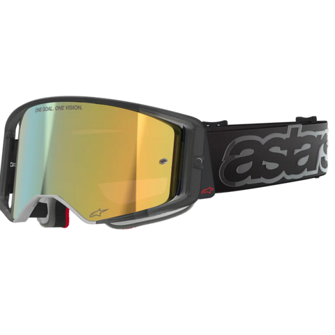 2026 Alpinestars Supertech Goggles Vision Vista - Black Mirror Gold