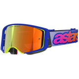 2026 Alpinestars Supertech Goggles Vision Vista - Blue Yellow Purple Mirror Red