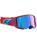 Alpinestars Supertech Corp Goggles Absolute Vision Red Blue - Blue Mirror Lens