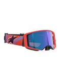 2026 Alpinestars Supertech Goggles Vision Corp - Hot Coral Purple Mirror Blue