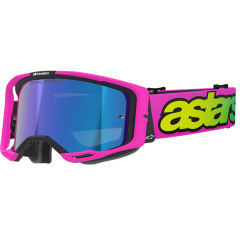 2026 Alpinestars Goggles Vision 8 Vista - Pink Fl Yellow Fl Mirror Blue