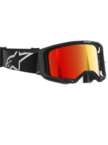 Alpinestars Vision 8 Goggles Black - Red Mirror Lens