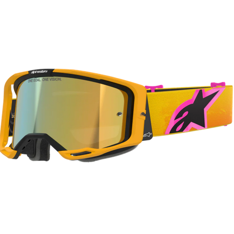 2026 Alpinestars Goggles Vision 8 Corp - Orange Yellow Pink Mirror Gold