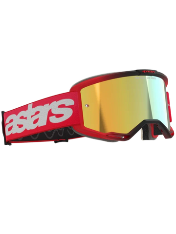 Alpinestars Vision 5 Blaze Goggles Red - Gold Mirror Lens