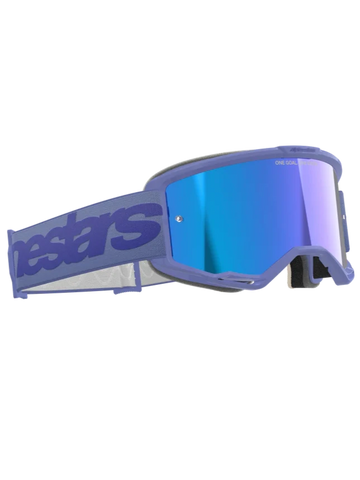 Alpinestars Vision 5 Wordmark Goggles Purple - Blue Mirror Lens