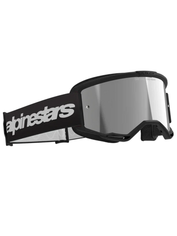 Alpinestars Vision 3 Wordmark Goggles Black - Silver Mirror Lens