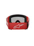 Alpinestars Vision 3 Wordmark Goggles Red - Silver Mirror Lens