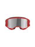 Alpinestars Vision 3 Wordmark Goggles Red - Silver Mirror Lens