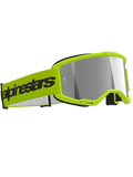 Alpinestars Vision 3 Wordmark Goggles Fluo Yellow - Silver Mirror Lens