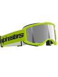 Alpinestars Vision 3 Wordmark Goggles Yellow Fluo - Silver Mirror Lens