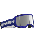 Alpinestars Vision 3 Wordmark Goggles Blue - Silver Mirror Lens