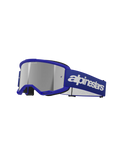 Alpinestars Vision 3 Wordmark Goggles Blue - Silver Mirror Lens