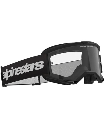 Alpinestars Vision 3 Wordmark Goggles Black - Clear Lens