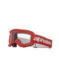 Alpinestars Vision 3 Wordmark Goggles Red - Clear Lens