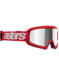 Alpinestars Vision Youth Blaze Goggles Red - Silver Mirror Lens