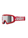 Alpinestars Vision Youth Blaze Goggles Red - Silver Mirror Lens