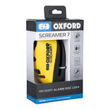 Oxford Screamer7 Alarm Disc Lock Yellow Black