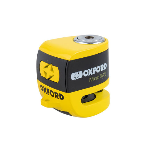 Oxford Micro XA5 Alarm Disc Lock Yellow Black