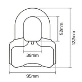 Oxford Nemesis 16mm Disc Lock Yellow