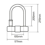 Oxford Magnum U-lock (177x270mm) with Bracket