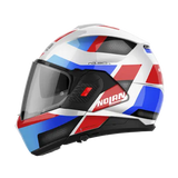 Nolan N120-1 Subway N-COM Metal White Blue Red Motorcycle Helmet