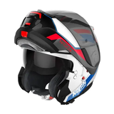 Nolan N100-6 Surveyor N-COM Metal White Blue Red Motorcycle Helmet