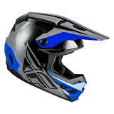 FLY Racing Kinetic Crest Helmet Grey Black Blue