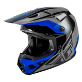 FLY Racing Kinetic Crest Helmet Grey Black Blue
