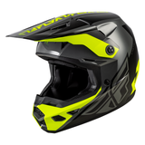 FLY Racing Kinetic Crest Helmet Grey Black Hi-Viz