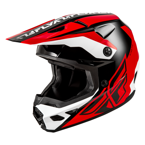 FLY Racing Kinetic Crest Helmet Red Black White