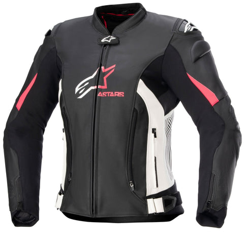 Alpinestars Stella Gp Plus V4 Leather Jacket Black White Diva Pink