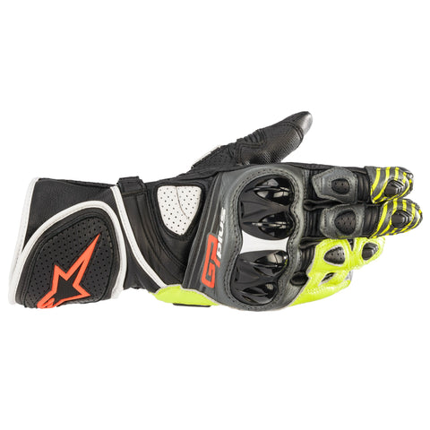 Alpinestars Gp Plus R V2 Gloves Metal Grey Black Yell Red Fluo