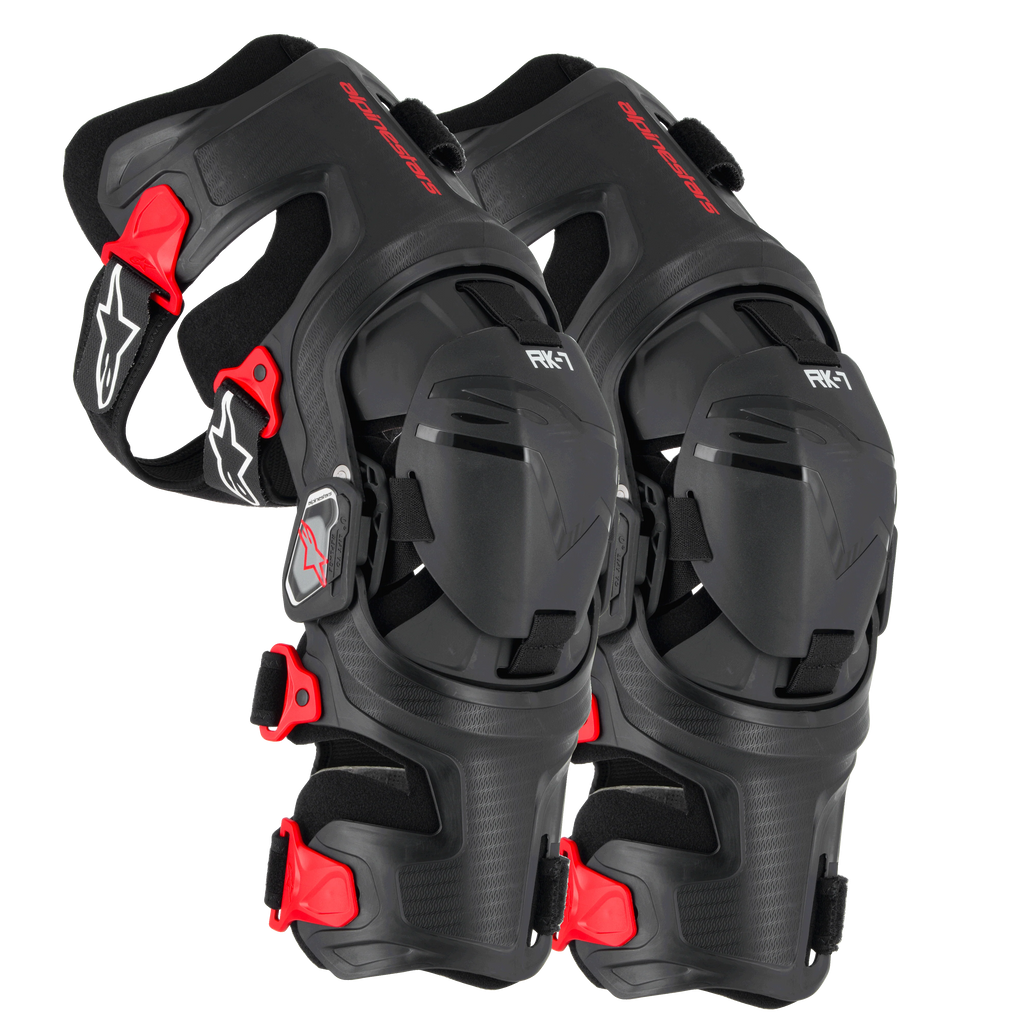 Alpinestars RK7 Plasma Knee Braces Black Red – AT Motocross