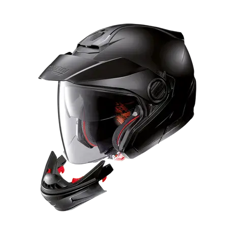 Nolan N40 5 GT Hybrid Jet Flat Black Motorcycle Helmet AT Motocross