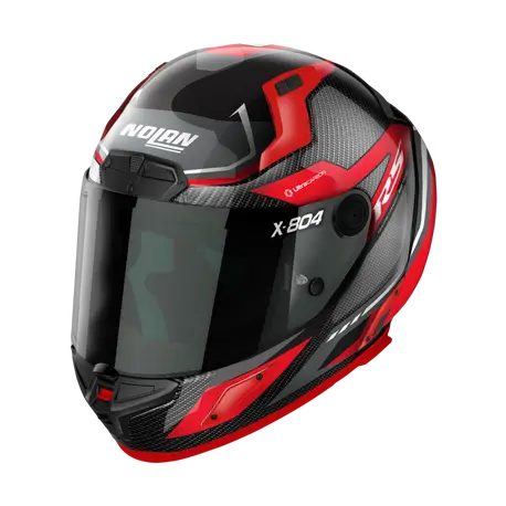 Nolan X-804 RS Hot Lap Motorcycle Helmet Carbon Red