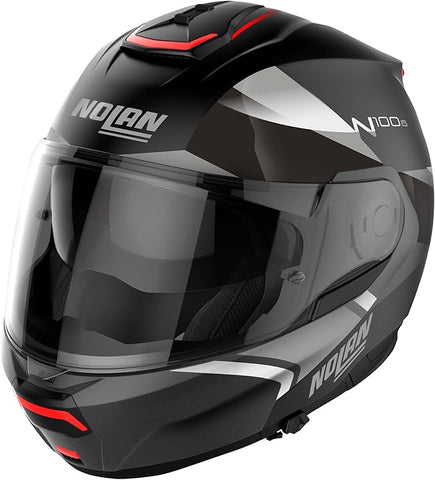Nolan N100-6 Paloma N-COM Black Red Motorcycle Helmet